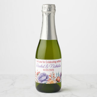 Champagne mini bottles favors personalized sparkli sparkling wine label