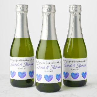 Champagne mini bottles favors personalized sparkling wine label
