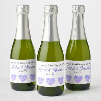 Champagne mini bottles favors personalized sparkling wine label