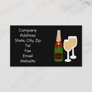 champagne glass business cards zazzle