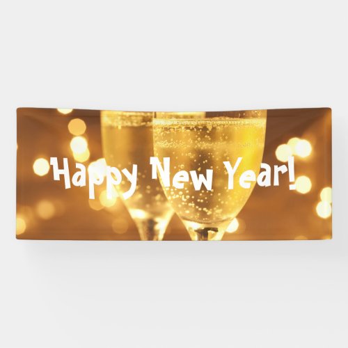 champagne New Years Eve Banner