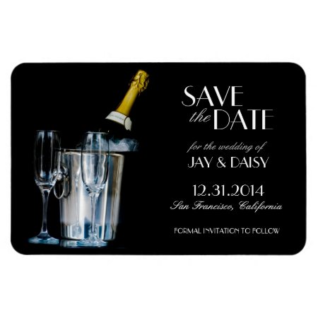 Champagne New Years Eve Formal Save The Date Magnet
