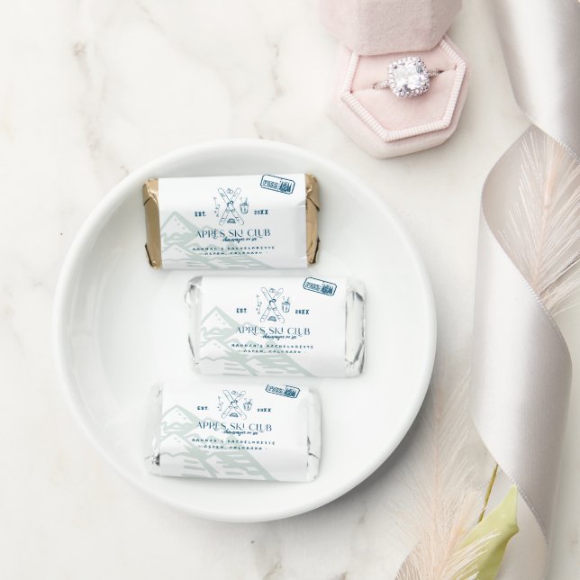 Champagne on Ice | Après Ski Winter Bachelorette Hershey's Miniatures (Wedding)