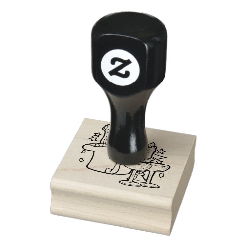 Champagne on ice rubber stamp