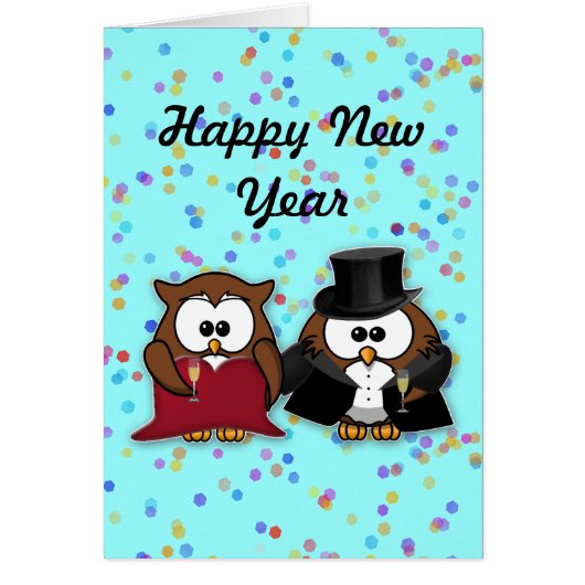 champagne owls cards (Front)