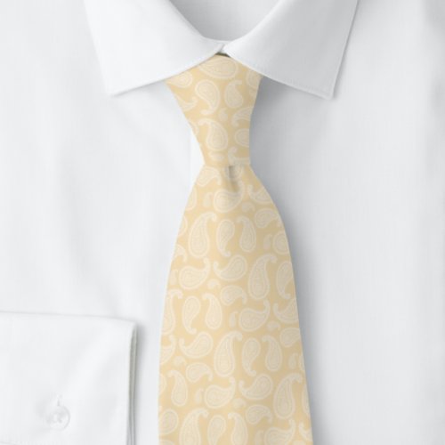 Champagne Paisley Neck Tie