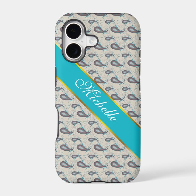 Champagne Paisley Pattern Iphone Case (Back)