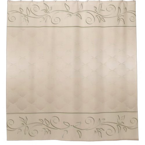 Champagne Patterned Design Shower Curtain