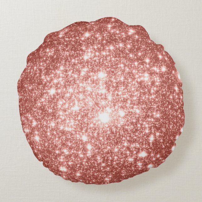Champagne Peach Round Pillow (Back)