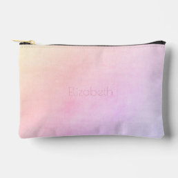 Champagne Peach to Purple Ombr&#233; with Name Accessory Pouch