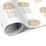 Champagne Peonies and Perfume Floral Wrapping Paper<br><div class="desc">You can find additional coordinating items in our "Champagne Peonies and Perfume Bridal Shower" collection.</div>