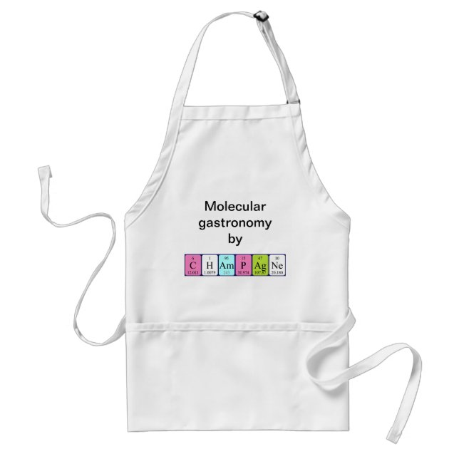 Champagne periodic table name apron (Front)