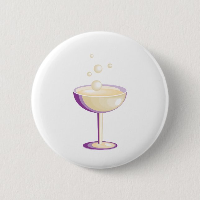 Champagne Pinback Button (Front)