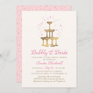 Champagne Pink Bridal Shower Invitation