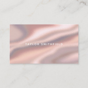Champagne Pink Metallic Silk Business Card