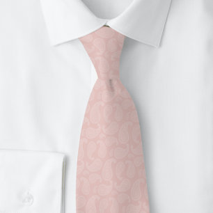 Champagne Pink Paisley Neck Tie