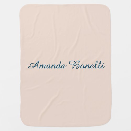 Champagne Pink Plain Simple Minimalist Modern Baby Blanket