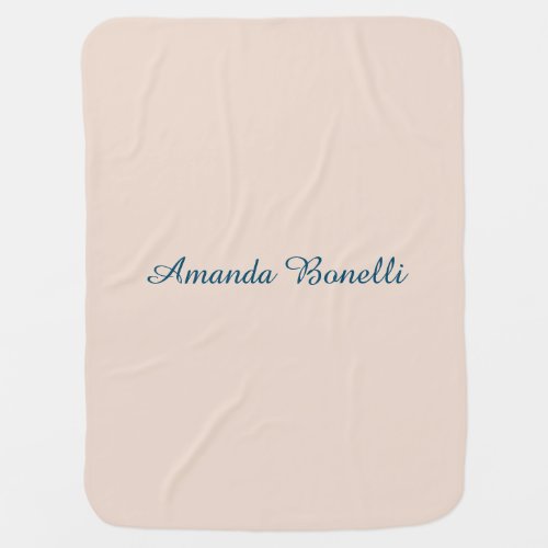 Champagne Pink Plain Simple Minimalist Modern Baby Blanket