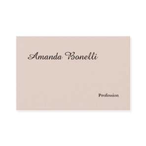 Champagne Pink Plain Simple Minimalist Modern Business Card
