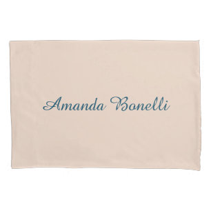 Champagne Pink Plain Simple Minimalist Modern Pillow Case