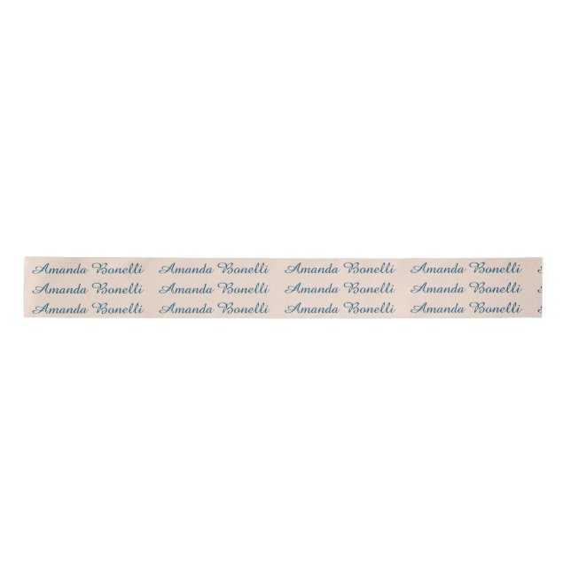 Champagne Pink Plain Simple Minimalist Modern Satin Ribbon (Front)