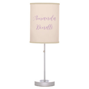 Champagne Pink Plain Simple Minimalist Modern Table Lamp