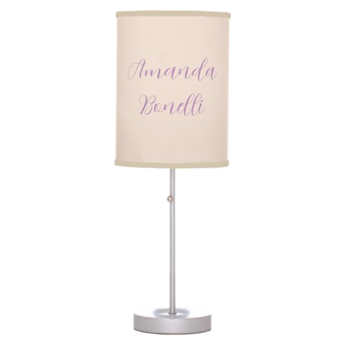Champagne Pink Plain Simple Minimalist Modern Table Lamp
