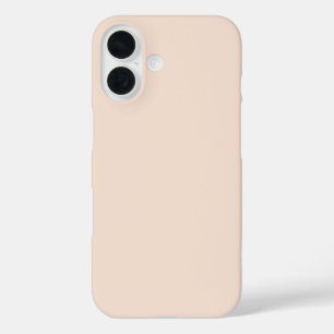 Champagne Pink Plain Solid Color iPhone 16 Case