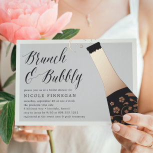 Champagne Pop Bridal Shower Brunch Foil Invitation