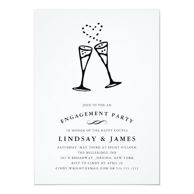 Champagne Pop | Engagement Party Invitation