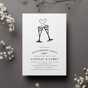 Champagne Pop Engagement Party Invitation