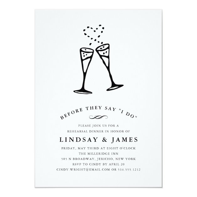 Champagne Pop | Rehearsal Dinner Invitation