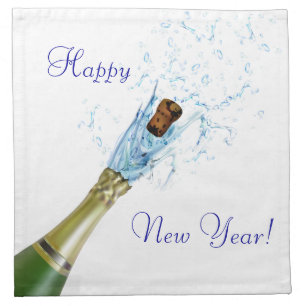 Champagne Popping Cloth Napkin