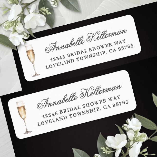 Champagne Return Address Label (Champagne Return Address Label )