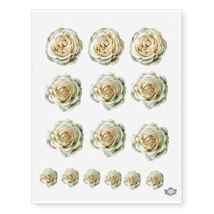 Champagne Rose, floral, Temporary Tattoos