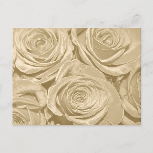 Champagne Roses Save the Date Wedding Postcard