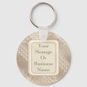 Champagne Satin Ribbons Keychain