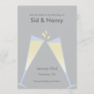 Champagne Save the Date Invitation