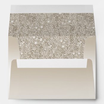 Champagne Sequins Envelope by AJ_Graphics at Zazzle