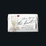 Champagne She's Tying the Knot Bridal Shower Hershey's Miniatures<br><div class="desc">This elegant "She’s Tying the Knot" Coquette Pink Bow Bridal Shower collection features a delicate watercolor bow illustration. This charming and feminine design is perfect for any coquette or "She’s Tying the Knot" bridal shower. You can easily customize it with just a few clicks to create a celebration that is...</div>