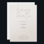 Champagne Shimmer Wedding Minimalist Modern Save The Date<br><div class="desc">You can easily change the fonts and colors. You can also add your logo and the background image as you like.</div>