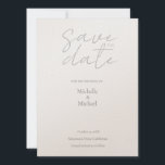 Champagne Shimmer Wedding Minimalist Modern Save The Date<br><div class="desc">You can easily change the fonts and colors. You can also add your logo and the background image as you like.</div>