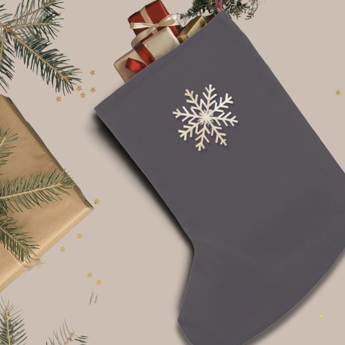 Champagne Snowflake Christmas Stocking