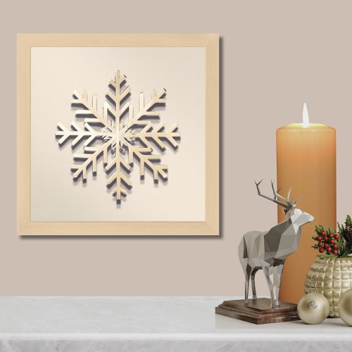 Champagne Snowflake Framed Art Print