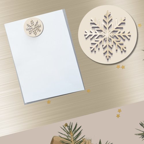 Champagne Snowflake Holiday Magnet