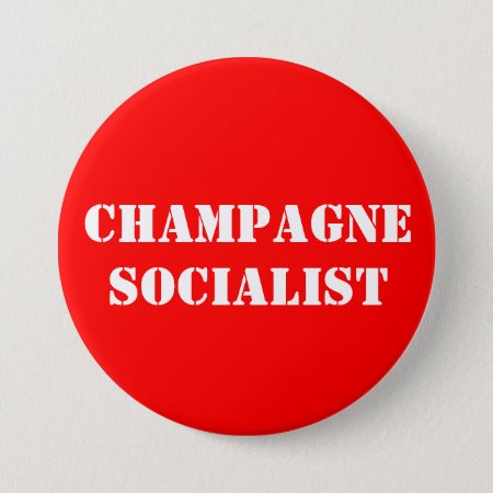 Champagne Socialist Badge Pinback Button