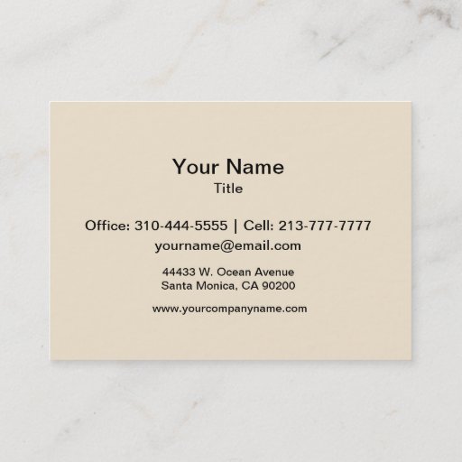 Customizable Champagne Business Card