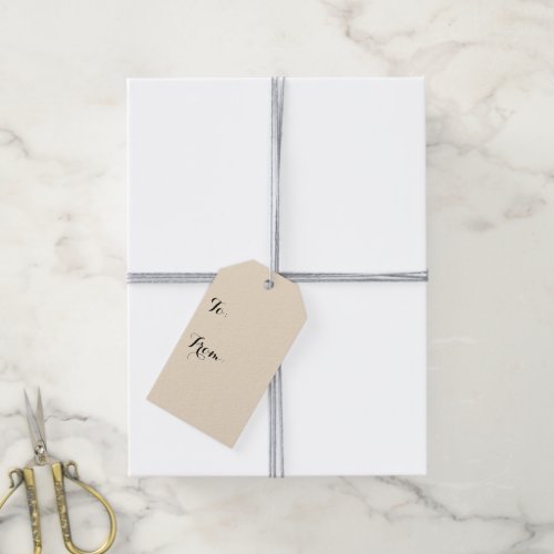 Champagne Solid Color Gift Tags