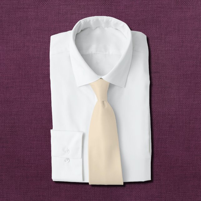 Champagne- solid color neck tie (Creator Uploaded)