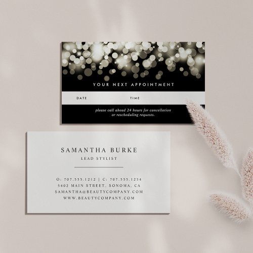 Champagne Spark Appointment Cards